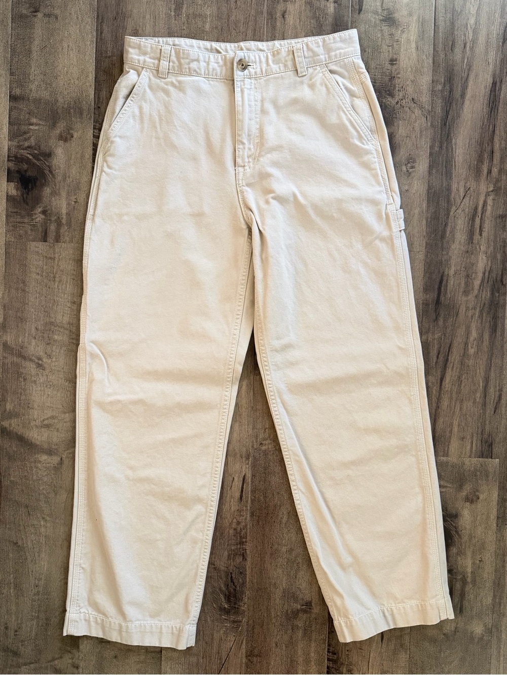 GAP Cream Carpenter Utility Pants